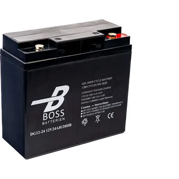 Autobaterie baterie BOSS Deep Cycle GEL 12V 24Ah 181x77x167/167 M5 1200 cyklů