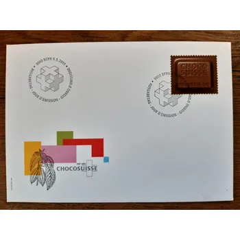 Poštovní známka ŠVÝCARSKO FDC 1759, čokoláda, r. 2001