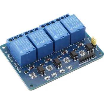 Relé Modul relé 4x, napájení 5V, s optočlenem