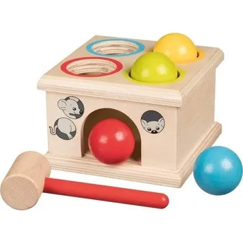 Dřevěná hračka Goki Zatloukačka Chyť myšku Fidu