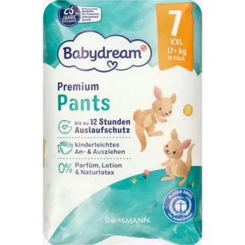 Plenkové kalhoty Plenky Plenkové Kalhotky BabyDream Premium Pants 7 / 17+ kg / 16 ks