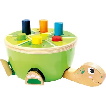 Dřevěná hračka Bino Zatloukačka želva Poškozený obal