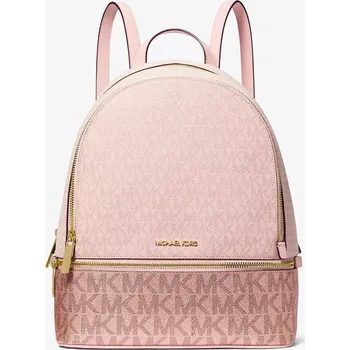 MICHAEL KORS dámský metalický batoh Rhea Metallic růžový logový