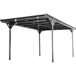 Hliníkový přístřešek (carport) – Helsinki (d. 503 × š. 305 × v. 232 cm), antracit 3,05, 5,03, Hliník