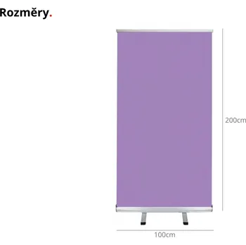 Reklamní Papírový Roll Up Stojan se Svinovacím Bannerem Potisk na Míru Výběr Velikostí Banner 100x200cm + potisk