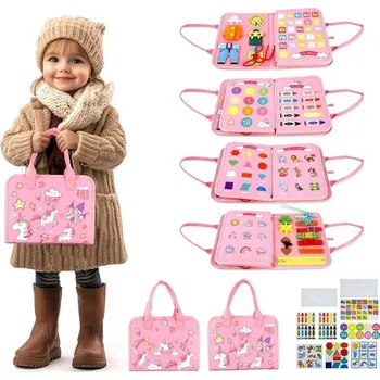 Výuková hračka 2Kids Toys Senzorická busy kniha Jedonorožec 3