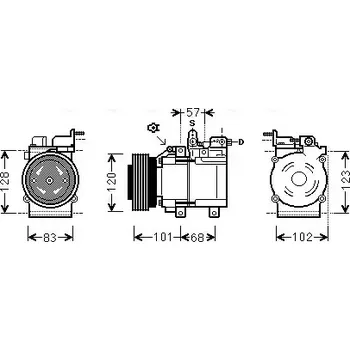 Kompresor klimatizace AVA QUALITY COOLING Kompresor klimatizace AVA HYAK123 + DOPRAVA ZDARMA!
