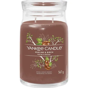 Svíčka YANKEE CANDLE SIGNATURE VONNÁ SVÍČKA SOJOVÁ Praline & Birch Velká 567g