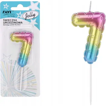 Dortová svíčka Narozeninové svíčky číslice 7 svíčka na dort