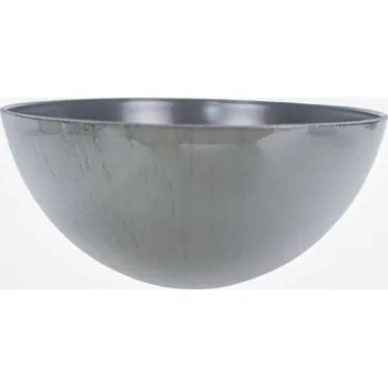 Květináč Plastový stříbrný květináč miska 20 x 20 x 9,5 cm