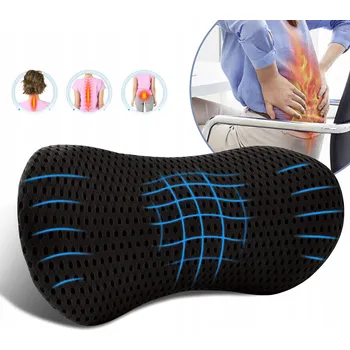 Polštář ORTOPEDICKÝ POLŠTÁŘ BEDERNÍ PRO SPANÍ DO AUTA NA SEDADLO PAMĚŤOVÁ PĚNA