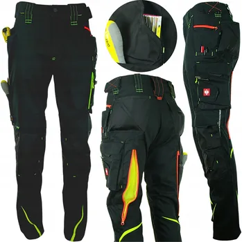 Pracovní obuv Dlouhé pracovní kalhoty Engelbert Strauss ochranné do pasu STRAUSS černo-žluté vel. 24