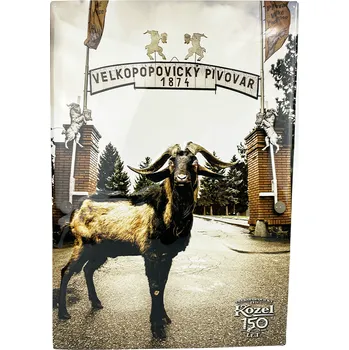 Plechová cedule Plechová cedule Kozel 150 3D let 34 cm x 48,5 cm