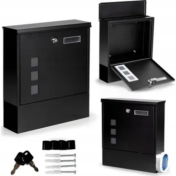 Železářství Černá Poštovní schránka ModernHome s věšákem na časopisy