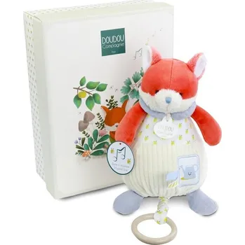 plyšák Doudou et Compagnie Paris | Doudou Dárková sada Plyšová liška Romarin hrající melodii 20 cm