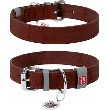 Obojek pro psa Kožený obojek pro psa, hnědý, velikost S