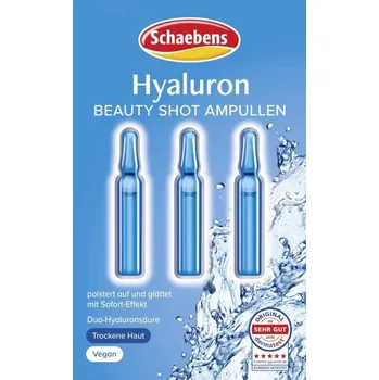 Pleťové sérum Schaebens Hyaluron Beauty Shot Ampule - obličej, krk, dekolt hydratace.