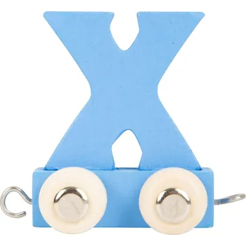 Vláček a vláčkodráha small foot Dřevěný vláček barevná abeceda písmeno X