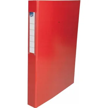 HIT OFFICE pořadač 4-kroužkový prešpán A4 červený