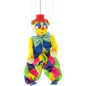 Dřevěná hračka Česká dřevěná hračka | Dřevěné velké loutky - Klaun