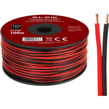 elektrický kabel BLOW Reproduktorový kabel 2x0,75 mm černý/červený