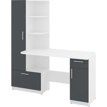 Psací stůl Psací stůl SANS levá Barva: bílá + antracit