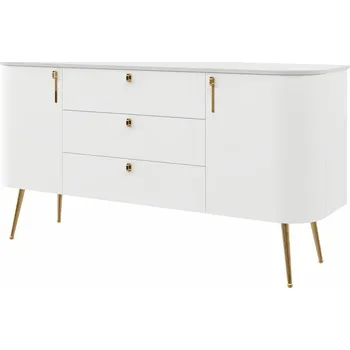 Komoda Komoda GALET - K158-2K3F/GT - Bílá lak mat