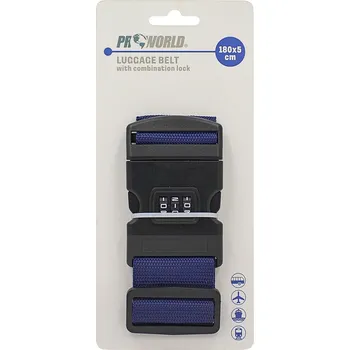 Příslušenství k zavazadlu UNIVERZÁLNÍ ZABEZPEČOVACÍ POPRUH NA KUFR S ČÍSELNÝM ZÁMKEM PROWORLD GRANÁT, 180 x 5 CM