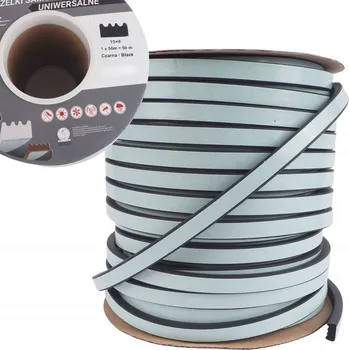 Těsnění do okna a dveří Těsnění PROFIL DGP 15X8 černé 50M Tlumící těsnění do dveří