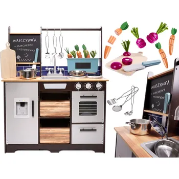 Dětská kuchyňka Dětská dřevěná kuchyňka MDF s příslušenstvím LOFT XXL 96cm KX6286