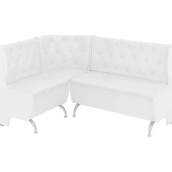 jídelní souprava Rohová lavice ADMIRAL Barva: bílá, Materiál: koženka - bílá