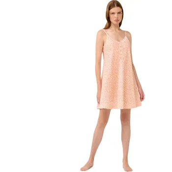 Dámská noční košile Bavlněná letní noční košile Vamp s úzkými ramínky 22226 salmon velikost M