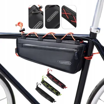 brašna na kolo Cyklistická brašna na rám 1,2L Vodotěsná taška TRIANGLE + GUMY (ZR119)