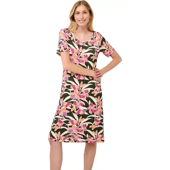 Dámské šaty Viskózové letní šaty Vamp s potiskem lilií 22491 velikost M