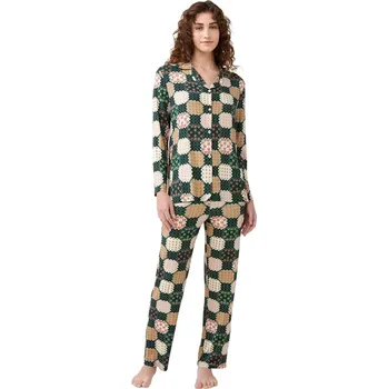 Dámská móda Klasické dámské pyžamo Vamp na knoflíky 21081 velikost M