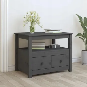 Konferenční stolek Konferenční stolek, šedý, 71x49x55 cm, masivní dřevo