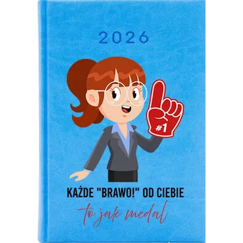 Kalendář Knižkový kalendář 2026 A5 FunnyCase modrý