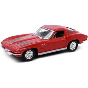 autíčko Welly 1963 Chevrolet Corvette 1:34 modrý
