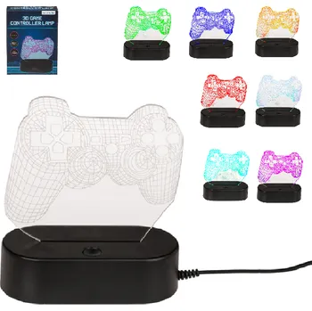 Lampička USB lampička s 3D iluzí pro hráče - Gamepad (Game Controller)
