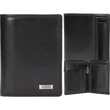Peněženka Wojas Pánská kožená peněženka černá