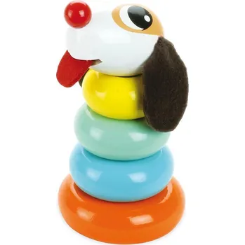 Dřevěná hračka Vilac Nasazovací věž Pejsek