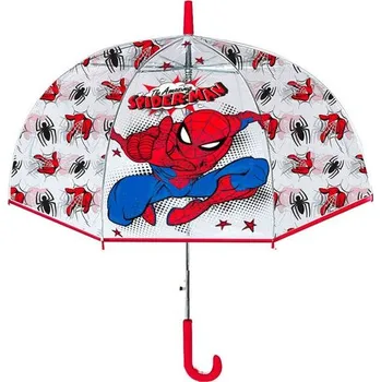 Siva deštník Spider - Man transparentní