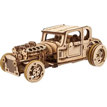 Dřevěná hračka Ugears 3D dřevěné mechanické puzzle The Hot Rod Furious