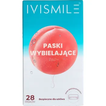 Dentální hygiena IVISMILE Bělící pásky na zuby s příchutí broskve – Suché pásky pro bělení zubů