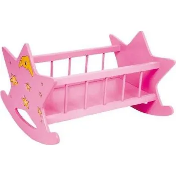 Dřevěná hračka small foot Dřevěná růžová kolébka hvězda - poškozený obal