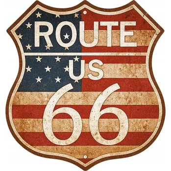 Samolepicí dekorace na vozidlo SAMOLEPKA na auto | ROUTE 66 ROAD USA Spojené státy americké KLASIKA