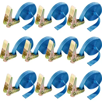 Upínací popruh AREBOS Napínací pásy s ráčnou 10x 6 m modrá DIN EN 12195-2