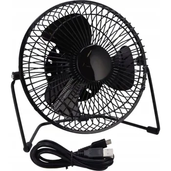 Domácí ventilátor USB VENTILÁTOR S HODINAMI A TEPLOMĚREM LED