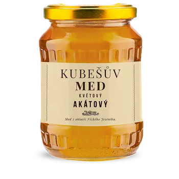 Kubešův med Med květový akátový 480 g Odběr: osobně ze dvora