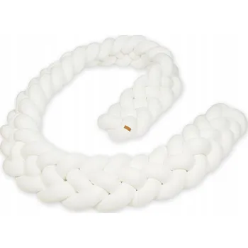 Polštář Pletený chránič do postýlky, cop, polštář cca 3,5 m Pletený okrový